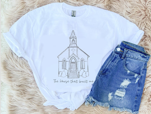 House That Built Me - Graphic Top-110 GRAPHIC TEE-Adelyn Elaine's-Adelyn Elaine's Boutique, Women's Clothing Boutique in Gilmer, TX