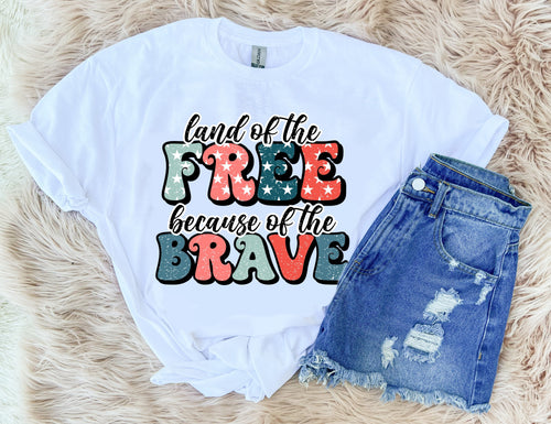 Land of the Free - Graphic Tee-110 GRAPHIC TEE-Adelyn Elaine's-Adelyn Elaine's Boutique, Women's Clothing Boutique in Gilmer, TX