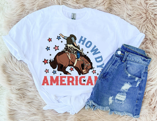 Howdy American - Graphic Tee-110 GRAPHIC TEE-Adelyn Elaine's-Adelyn Elaine's Boutique, Women's Clothing Boutique in Gilmer, TX