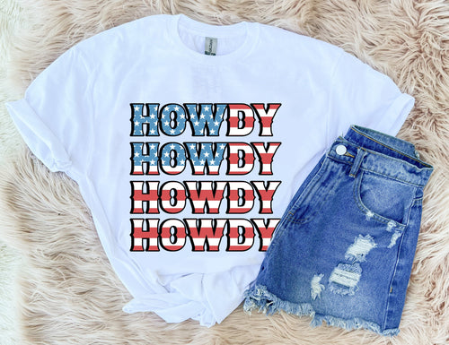Flag Howdy - Graphic Tee-110 GRAPHIC TEE-Adelyn Elaine's-Adelyn Elaine's Boutique, Women's Clothing Boutique in Gilmer, TX