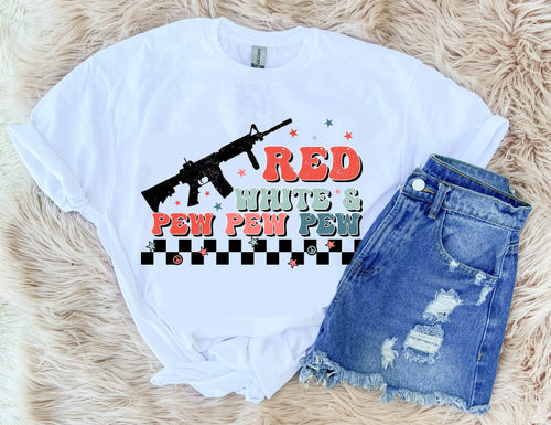 Pew Pew - Graphic Tee-110 GRAPHIC TEE-Adelyn Elaine's-Adelyn Elaine's Boutique, Women's Clothing Boutique in Gilmer, TX