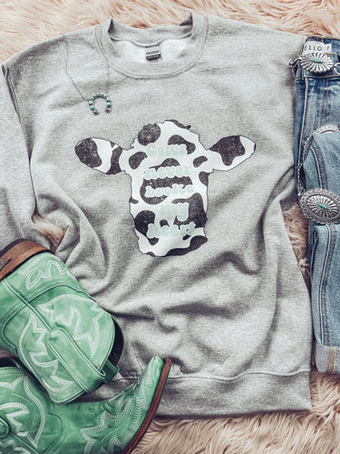 Cows Never Broke My Heart - Graphic Top-112 SWEATERS & CARDIGANS-Adelyn Elaine's-Adelyn Elaine's Boutique, Women's Clothing Boutique in Gilmer, TX
