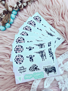 Cow - Sticker Sheet-402 MISC GIFTS-Adelyn Elaine's-Adelyn Elaine's Boutique, Women's Clothing Boutique in Gilmer, TX