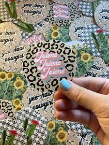 Jolene Circle Sticker-402 MISC GIFTS-Adelyn Elaine's-Adelyn Elaine's Boutique, Women's Clothing Boutique in Gilmer, TX