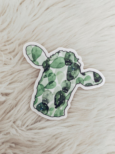 Cactus Cow Sticker-402 MISC GIFTS-Adelyn Elaine's-Adelyn Elaine's Boutique, Women's Clothing Boutique in Gilmer, TX