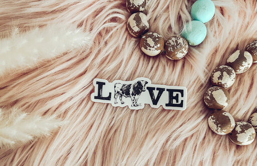 Love Cows - Sticker-402 MISC GIFTS-Adelyn Elaine's-Adelyn Elaine's Boutique, Women's Clothing Boutique in Gilmer, TX